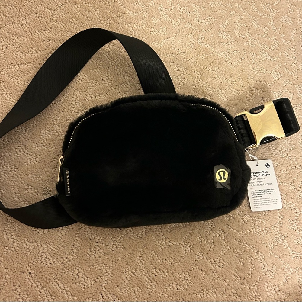 lululemon athletica Plush Black Crossbody Bag